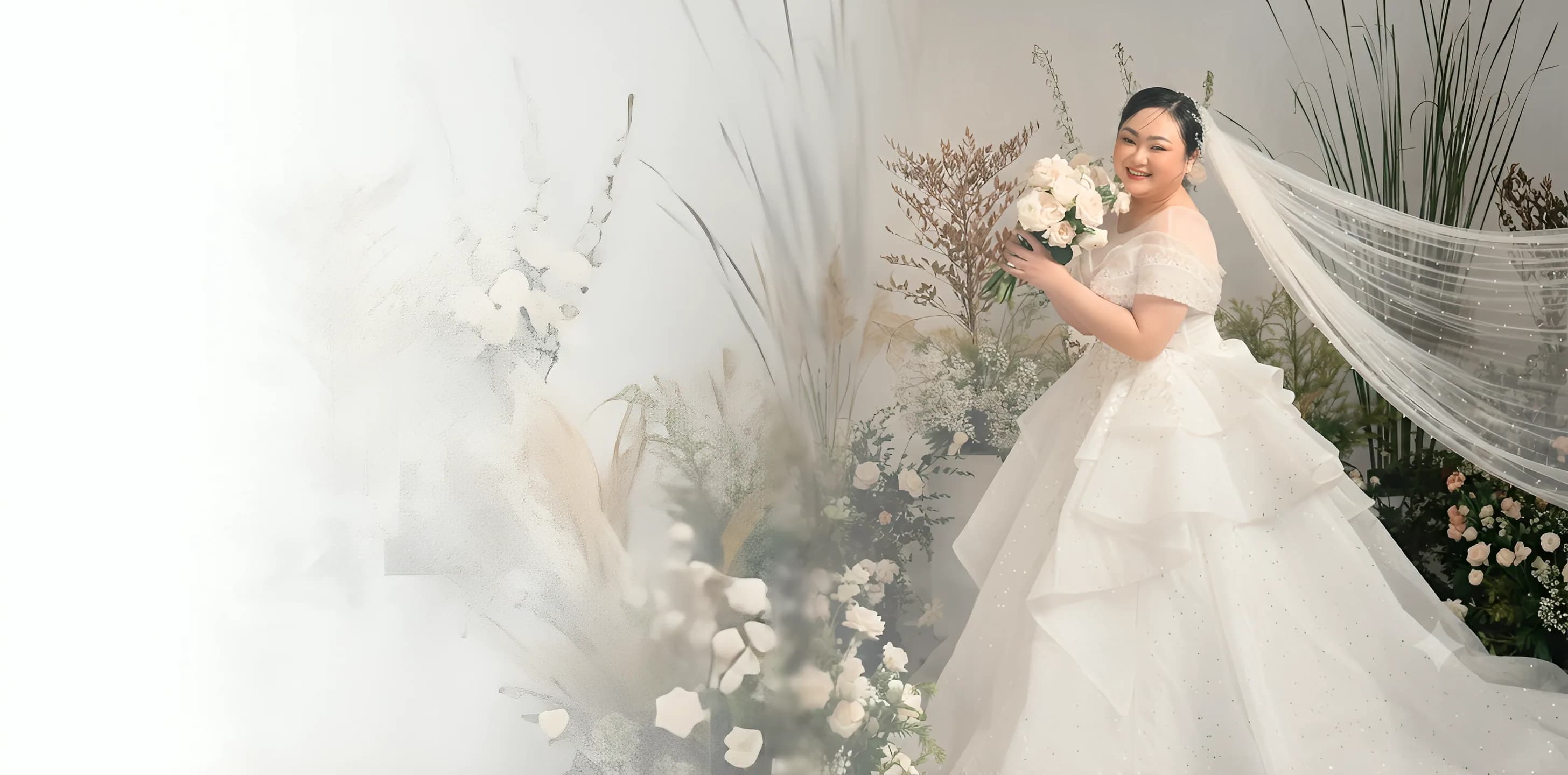 LINHouse bride in the atelier light