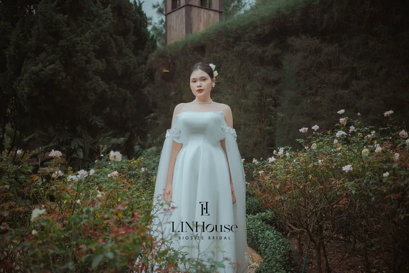 ELYSEN - Voan Lưới, Satin Dáng A - image 3