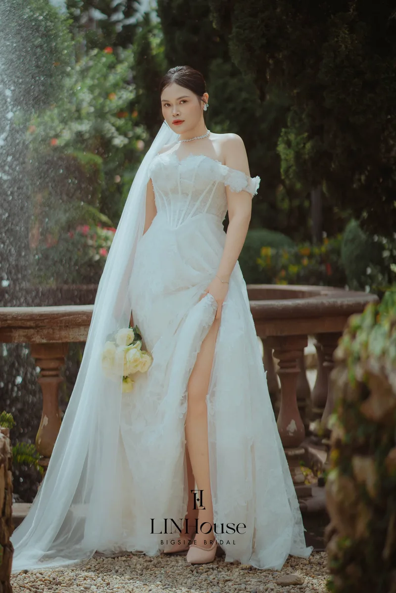 LORINE - Lace, Tulle A-Line - image 1